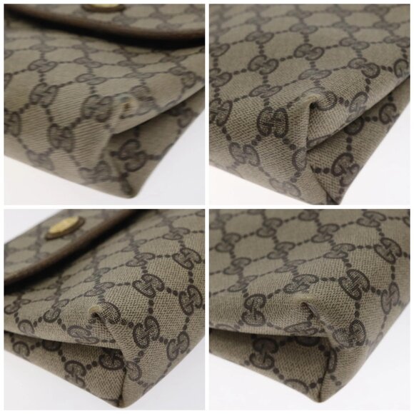 GUCCI GG Supreme Shoulder Bag PVC Beige Gold Auth - Picture 16 of 16